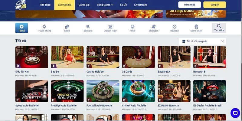 Live casino là chuyên mục nổi bật mang đến một sân chơi "xanh chín" đúng nghĩa